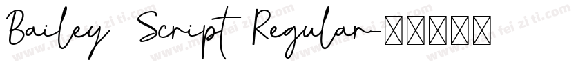Bailey Script Regular字体转换